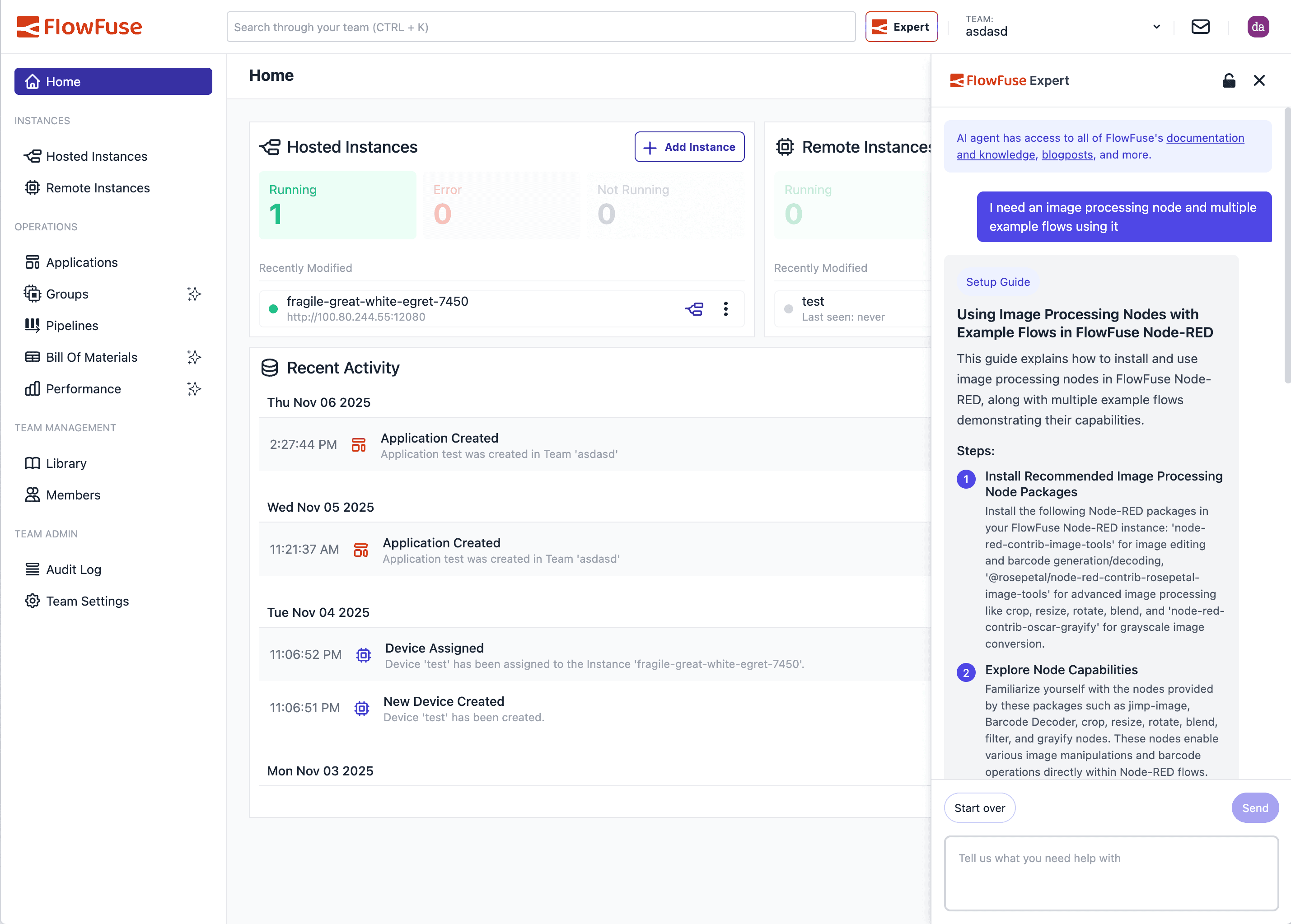 Image of FlowFuse Expert UI