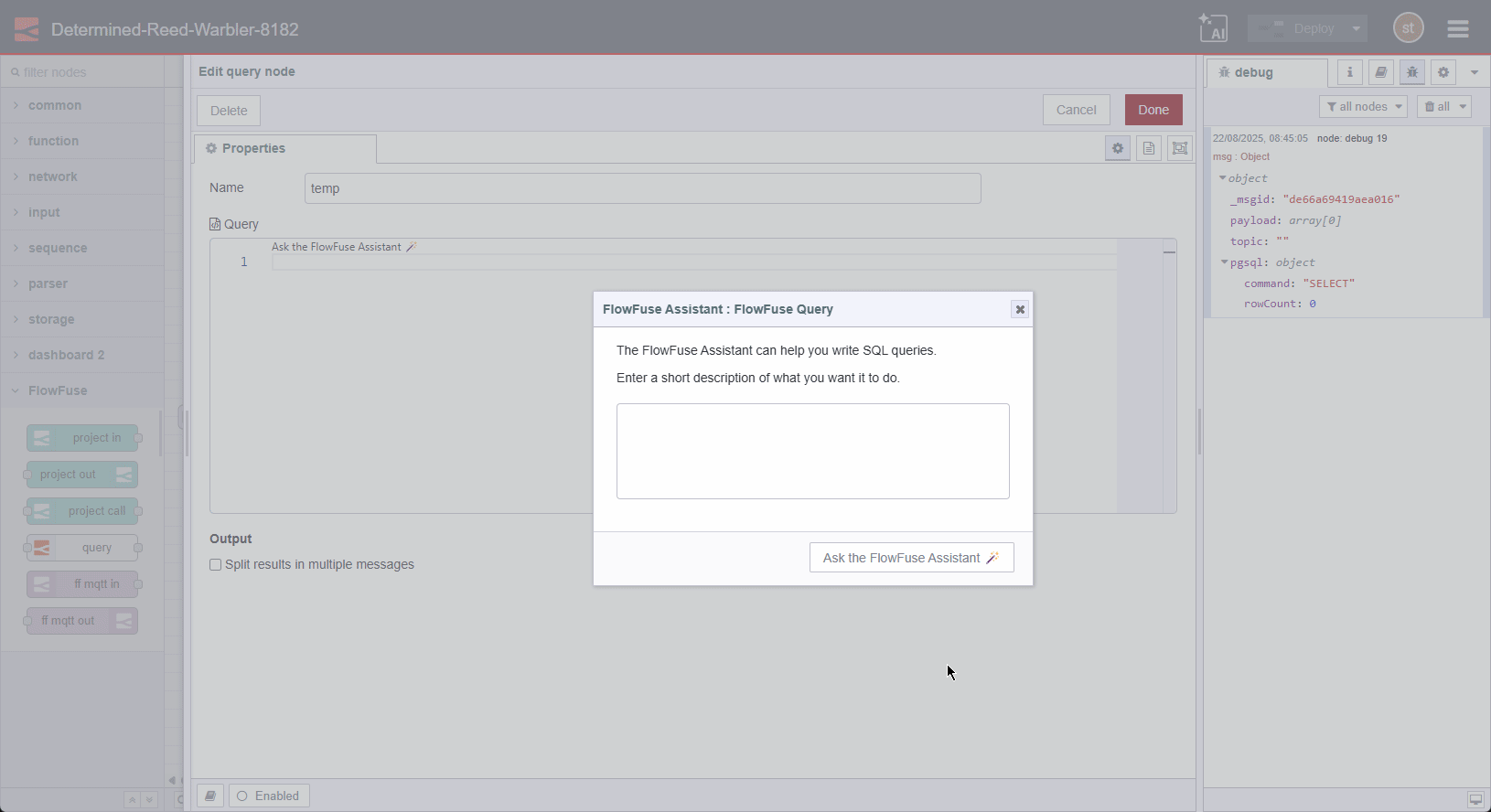 Gif showing AI Assistant in Tables